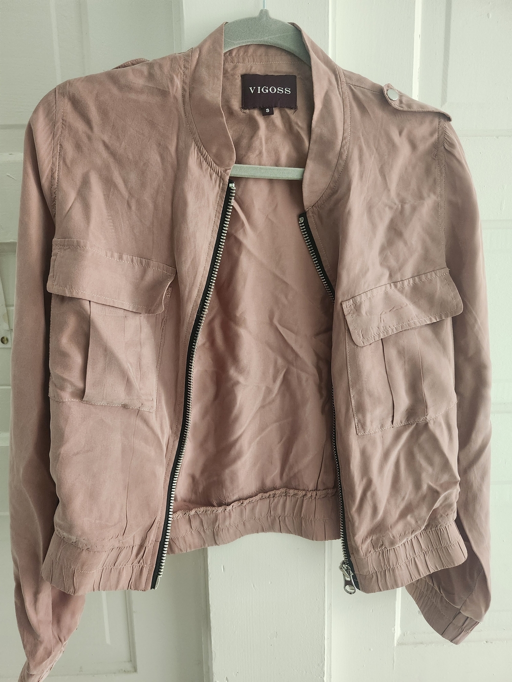 Vigoss Women's Dusty Rose Bomber Jacket